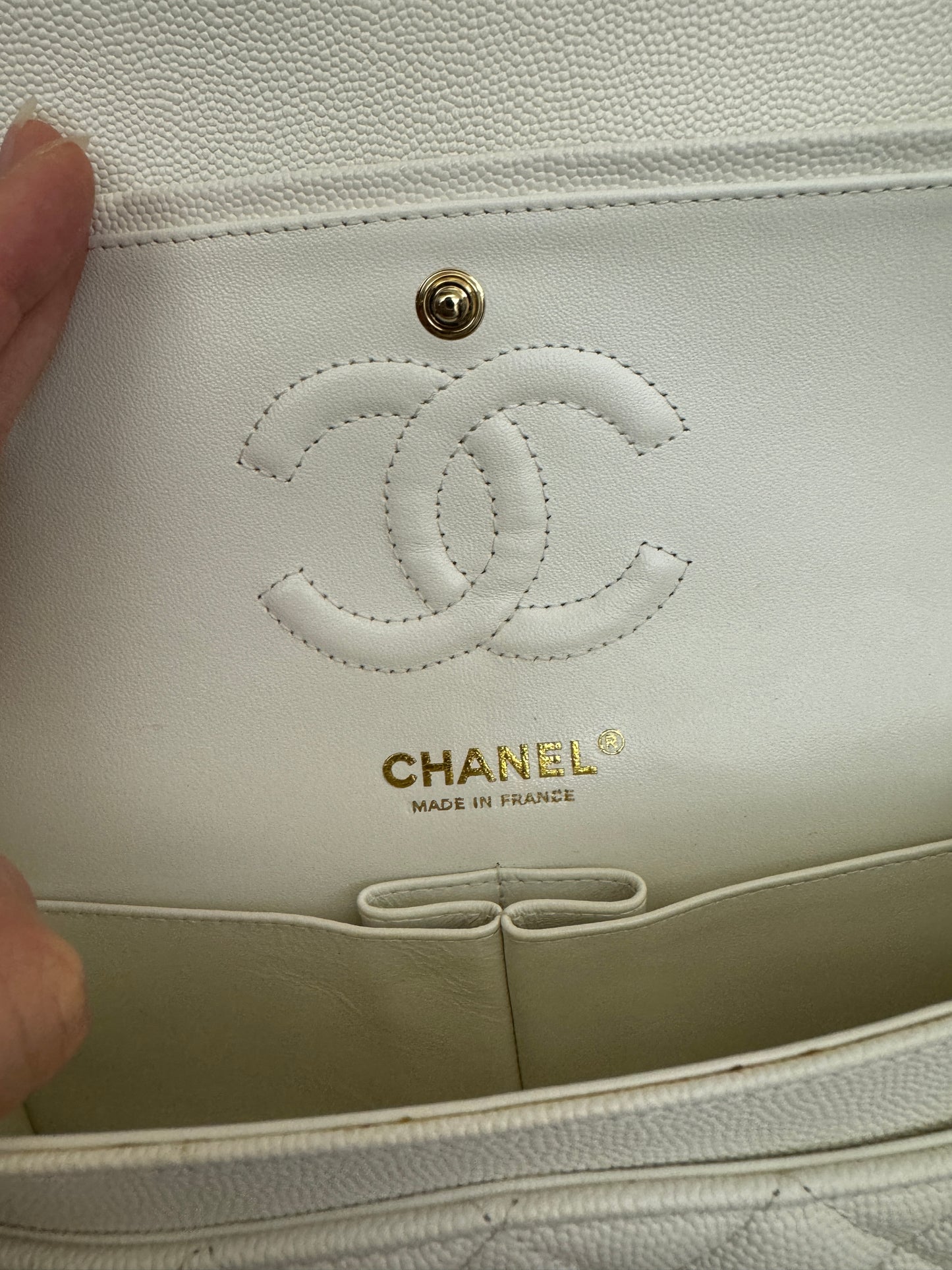 CHANEL CF23 白金牛 小號