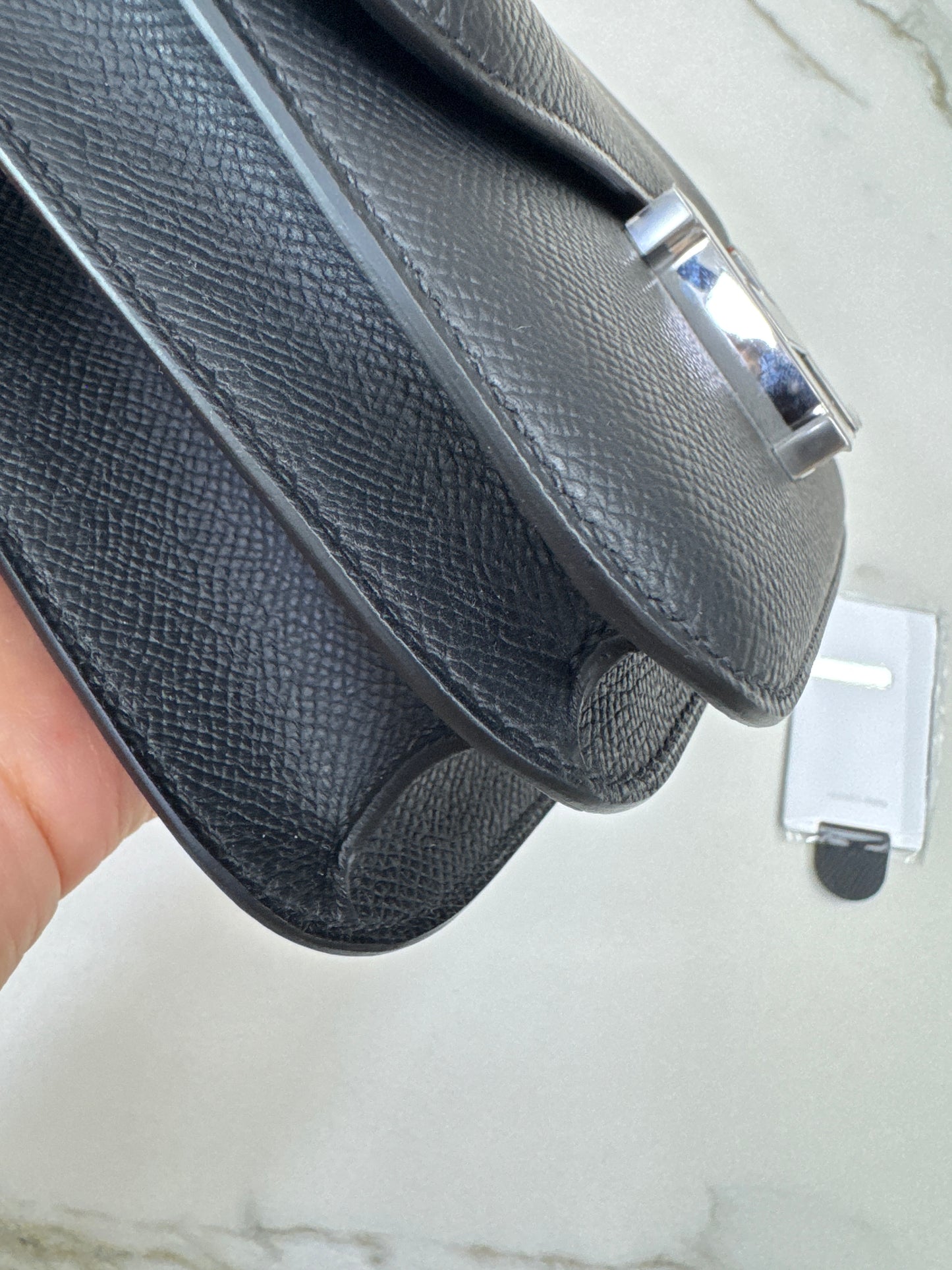 HERMES Mini Constance 黑銀 Noir Epsom PHW