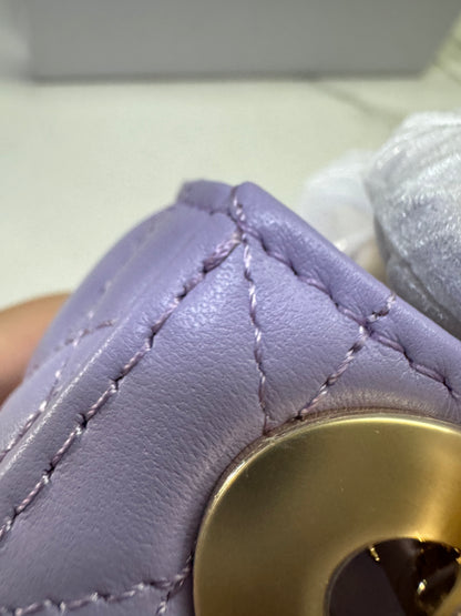 DIOR Mini Lady Dior 紫色羊皮