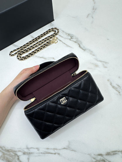 CHANEL LP盒子包 黑色牛皮 Vanity