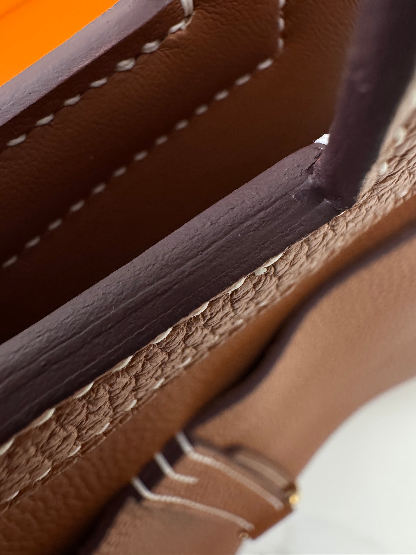 HERMES Halzan 25 金棕色金扣 TC Gold GHW