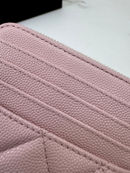 CHANEL 吐司零錢包 22B櫻花粉