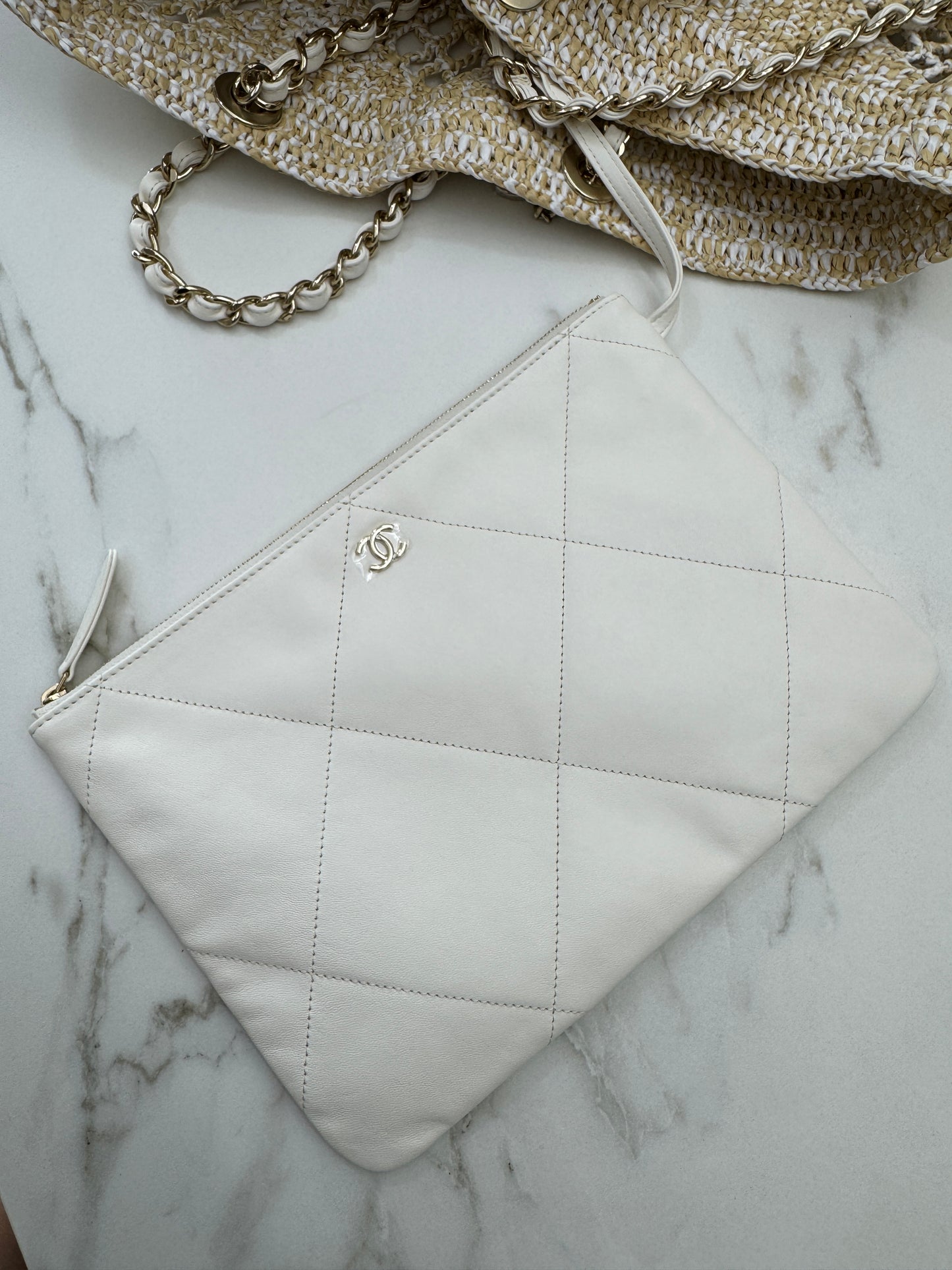 CHANEL 24M Coco Beach 草編沙灘包 Large