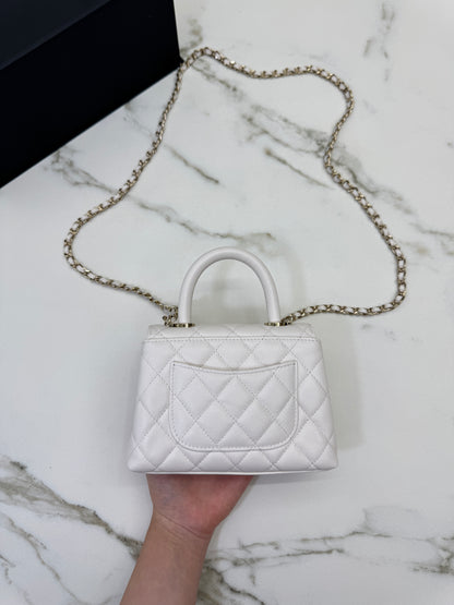 CHANEL Coco Handle Nano 白色