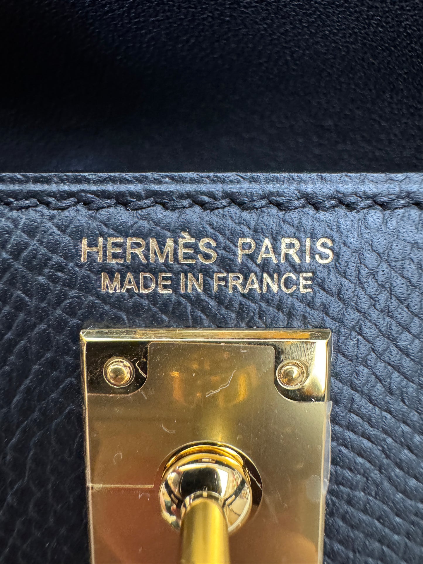 HERMES Mini Kelly II 黑金 Epsom Noir GHW