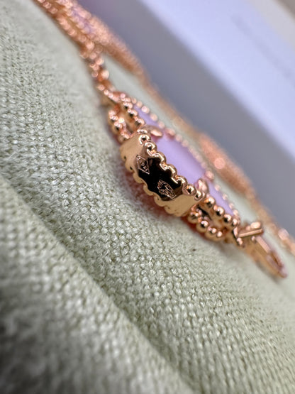 VCA Vintage Alhambra Bracelet 五花粉貝母玫瑰金手鏈 (VIC限定款）
