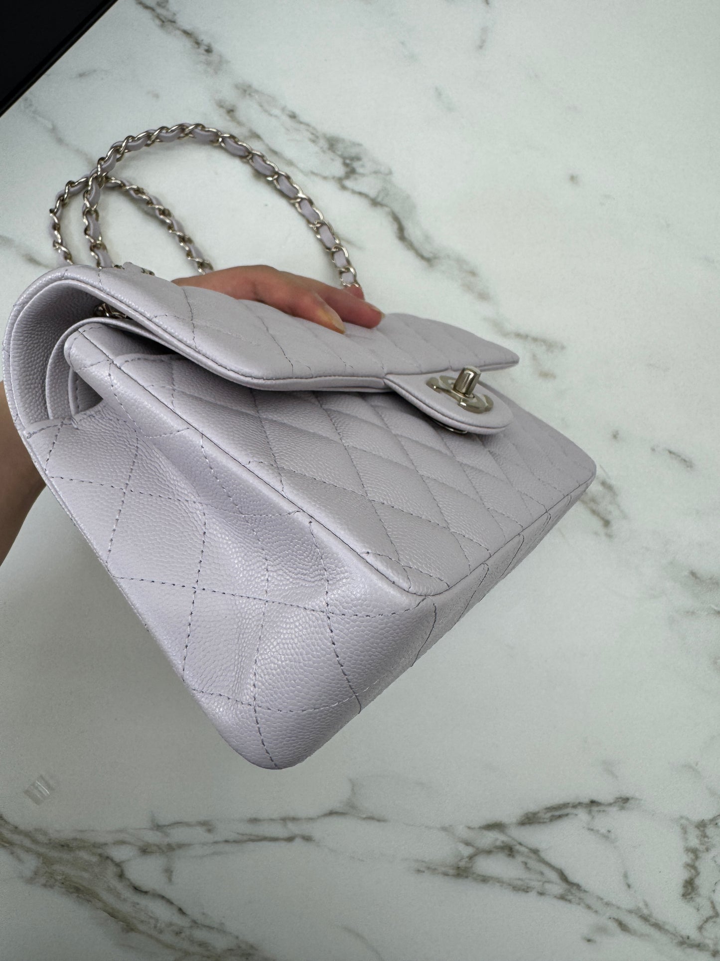 CHANEL CF23 Small 21S Liliac Caviar Calfskin GHW