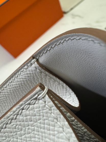 HERMES Mini Constance 奶灰色銀扣 Epsom M4 Gris Pale PHW