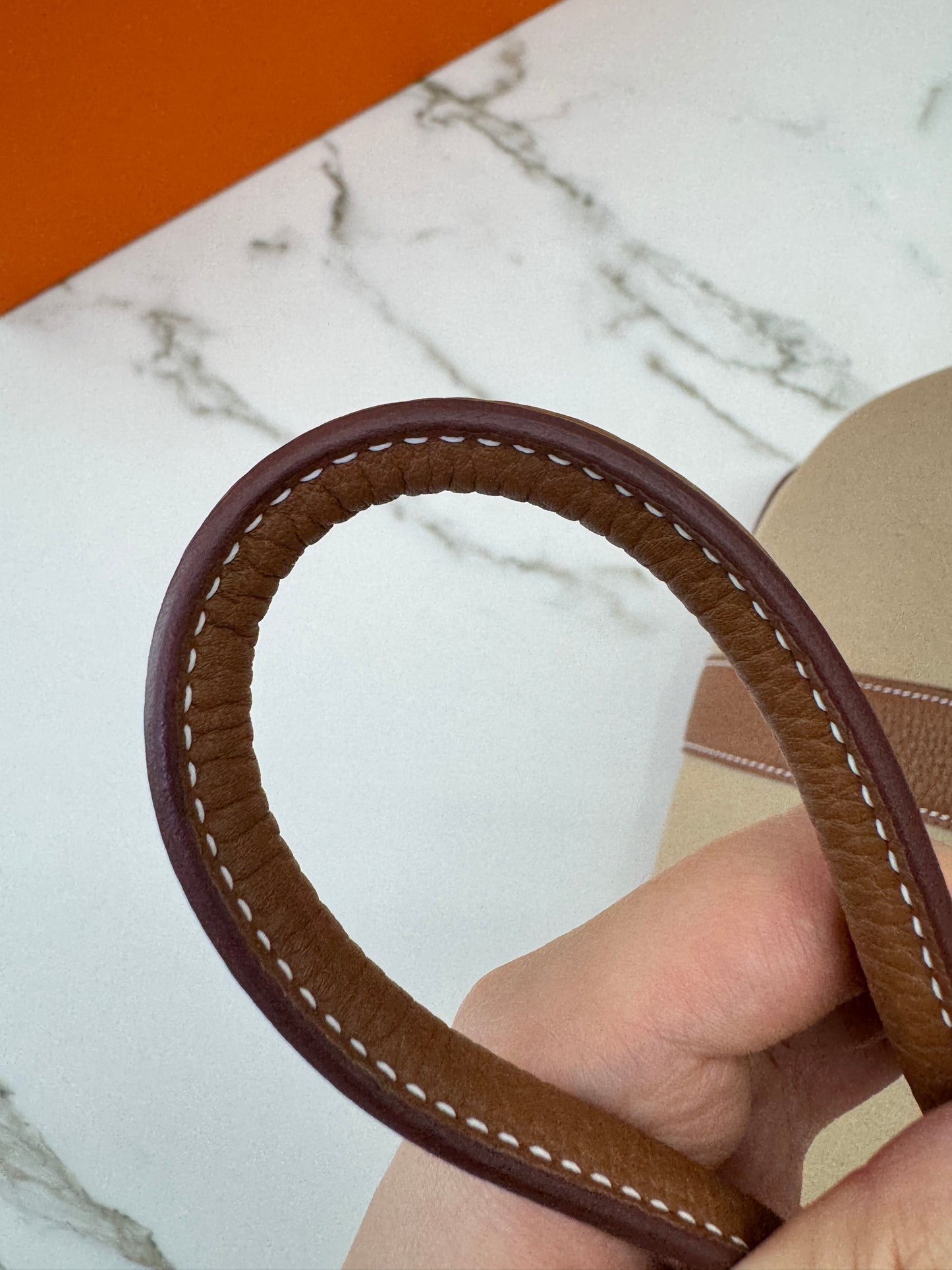 HERMES Garden Party 36 金棕拼風衣灰帆布 Negonda/ Canvas
