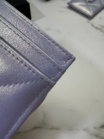 CHANEL 19卡包 22P人魚姬幻彩紫