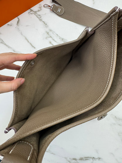 HERMES Evelyne 29 大象灰銀扣