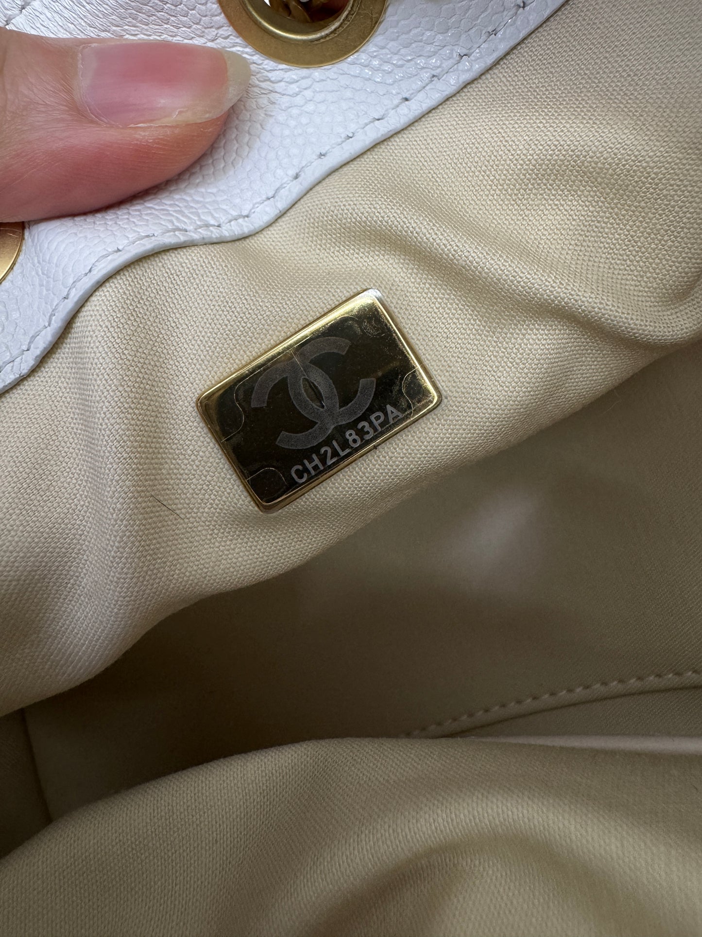 CHANEL Mini 25 Bag 白色荔枝皮