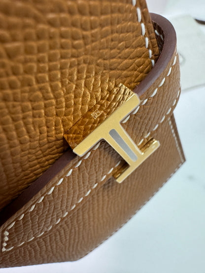 HERMES Bearn Mini Wallet 有散子位 Gold Epsom