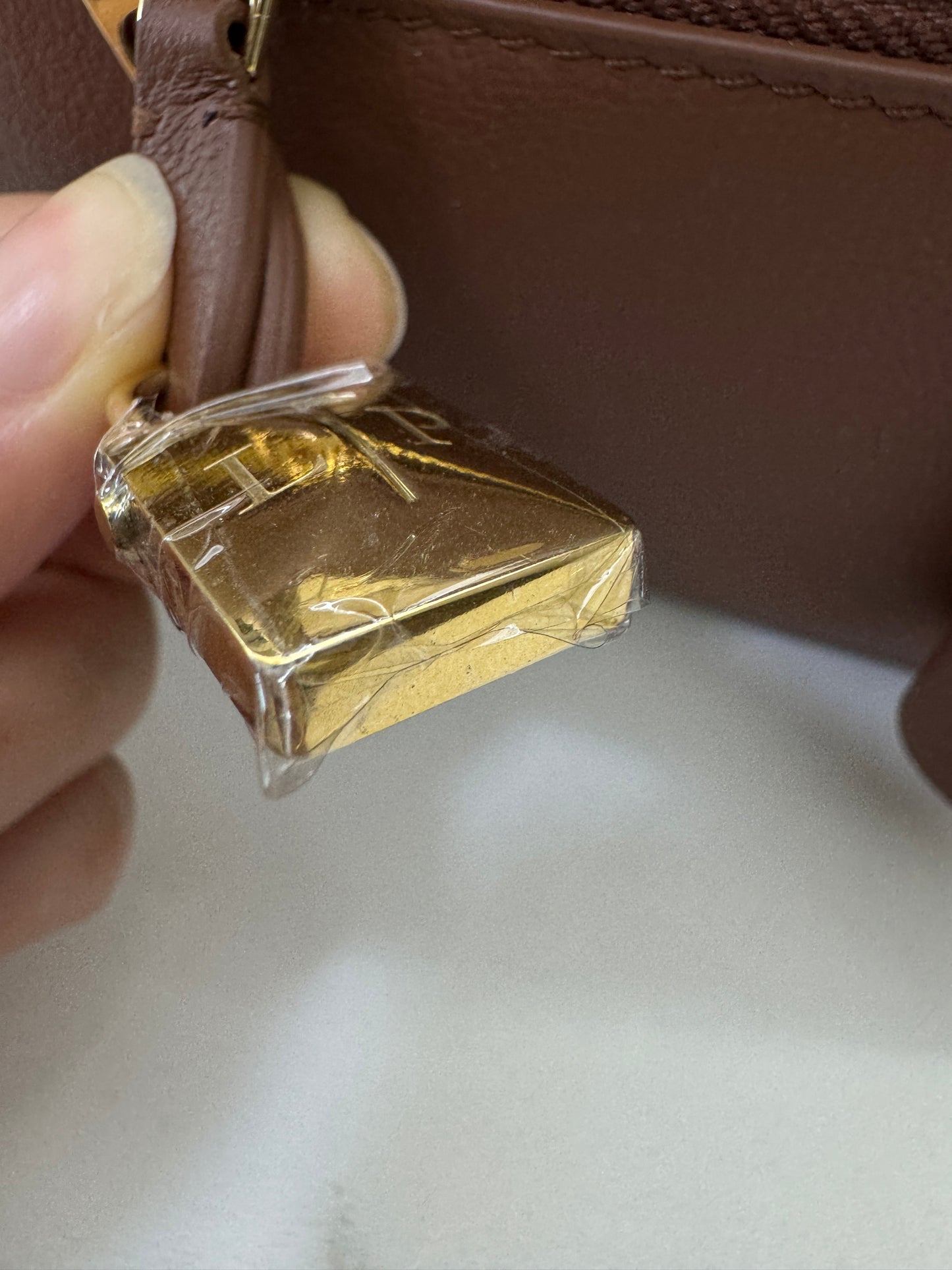 LORO PIANA Extra Bag 23 焦糖棕色