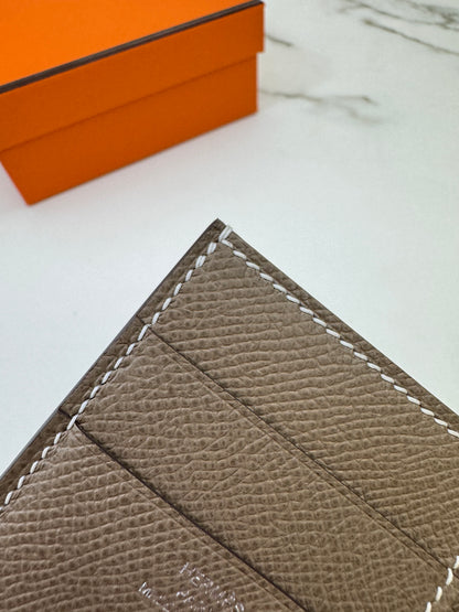 HERMES Bearn Wallet 三摺錢包 大象灰銀扣