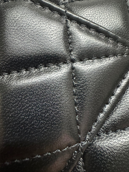 CHANEL woc 24A 琺瑯調節扣 羊皮 黑