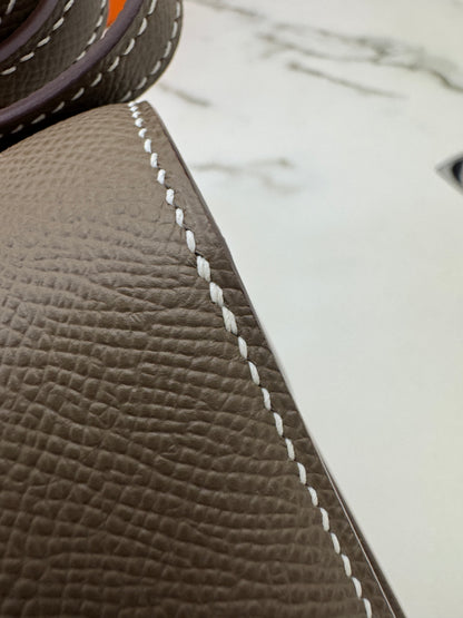 HERMES Mini Constance 大象灰 Epsom 玫瑰金扣