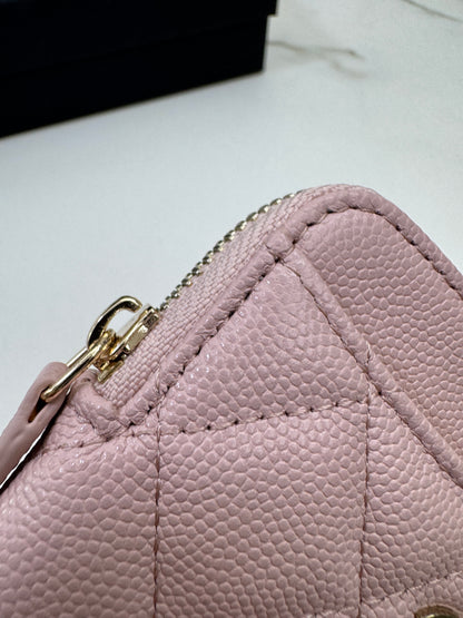 CHANEL 吐司零錢包 22B櫻花粉