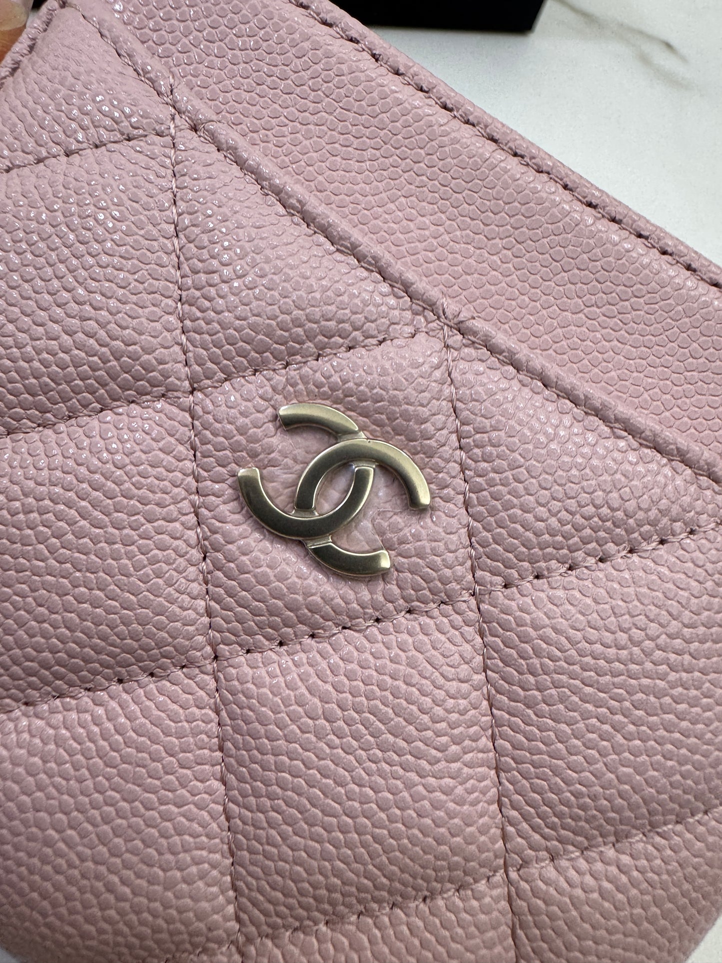 CHANEL 吐司零錢包 22B櫻花粉