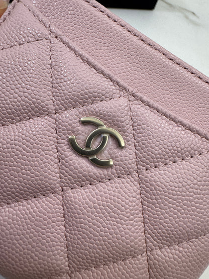 CHANEL 吐司零錢包 22B櫻花粉