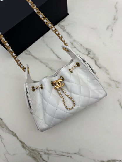 CHANEL Mini 25 Bag 白色荔枝皮