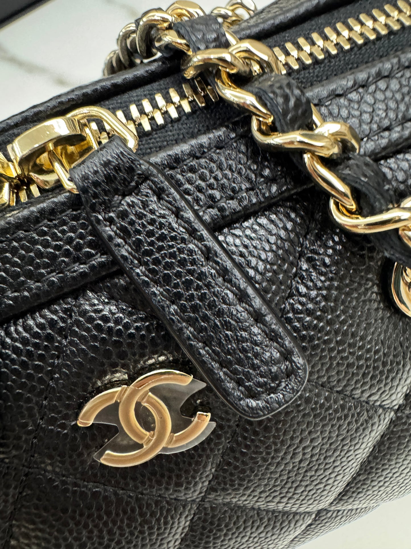 CHANEL 25P保齡球 黑色牛皮￼