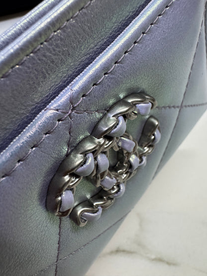 CHANEL 19卡包 22P人魚姬幻彩紫