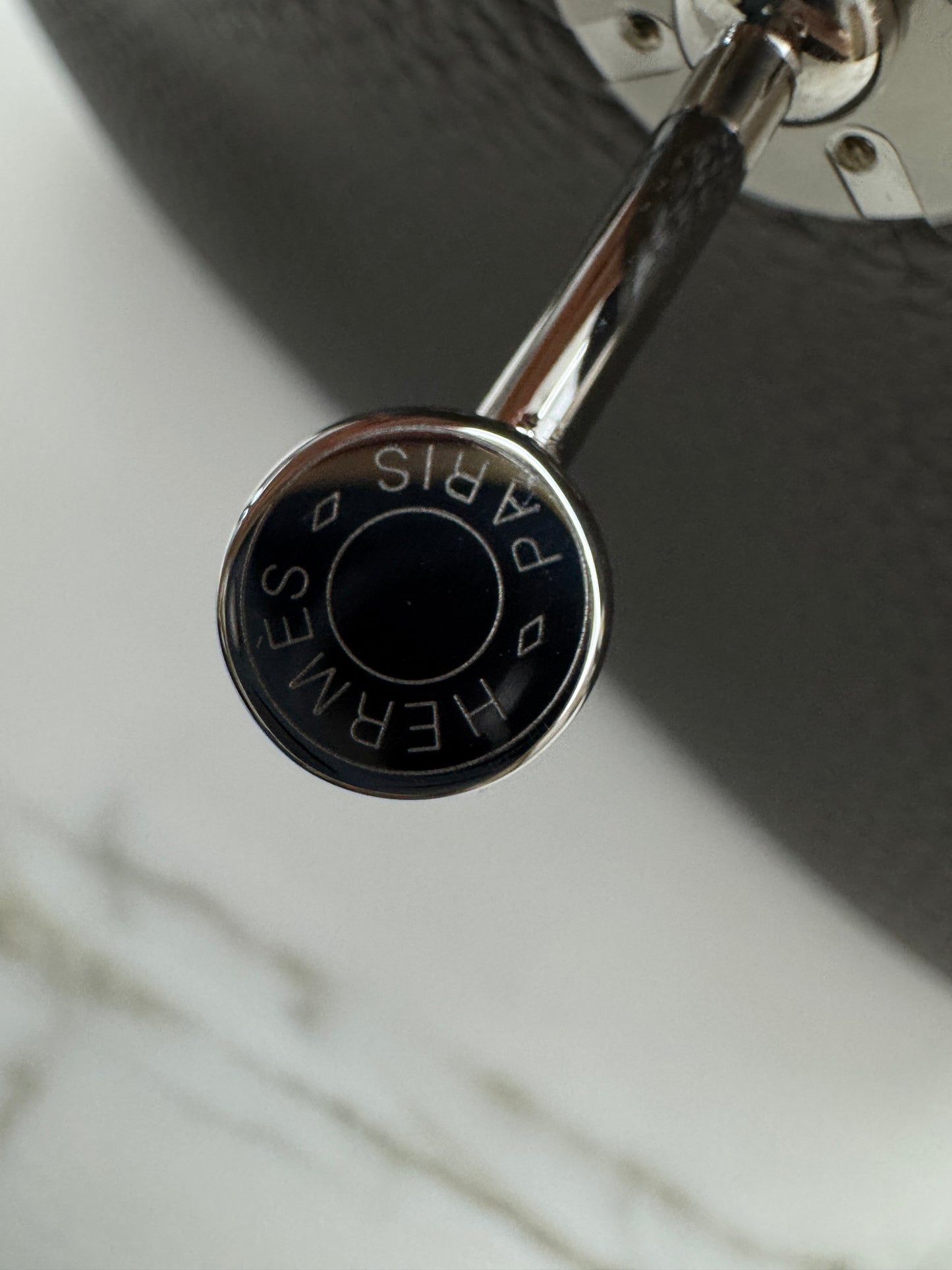 HERMES Mini Lindy 積雨雲灰銀扣 0L Gris Meyer PHW