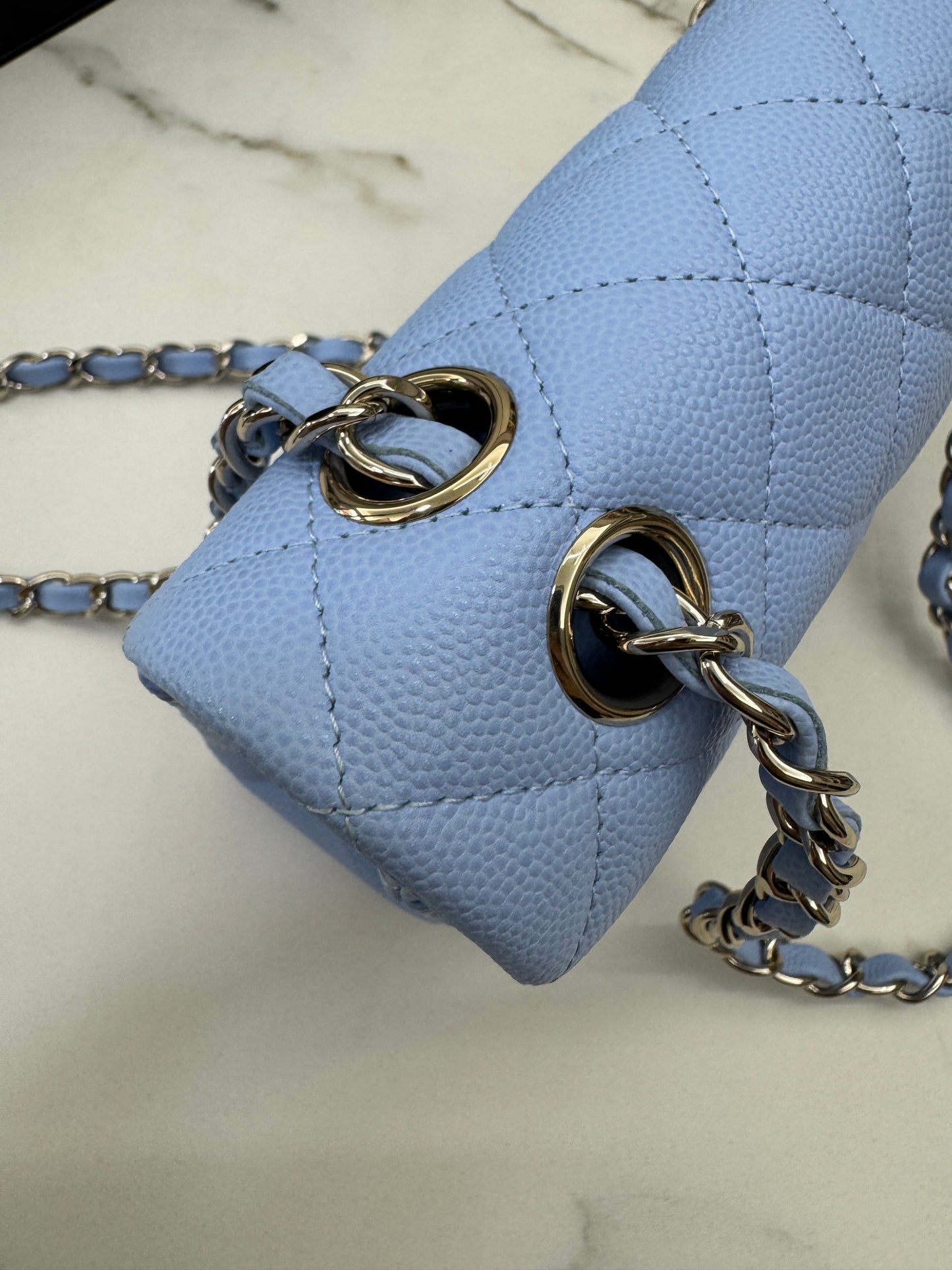 CHANEL CF23 Small 23P粉藍色