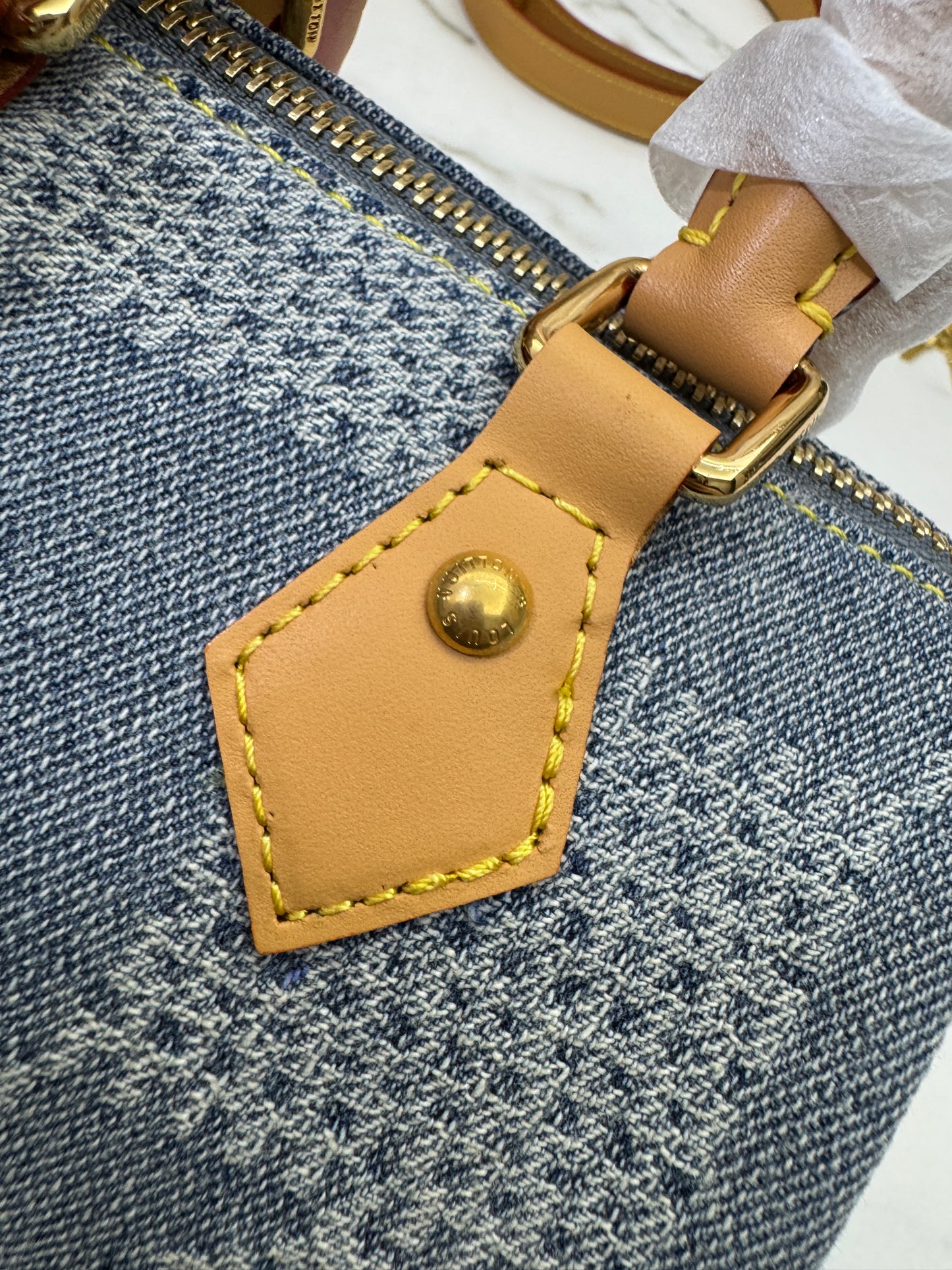 LV Nano Speedy 棋盤格牛仔