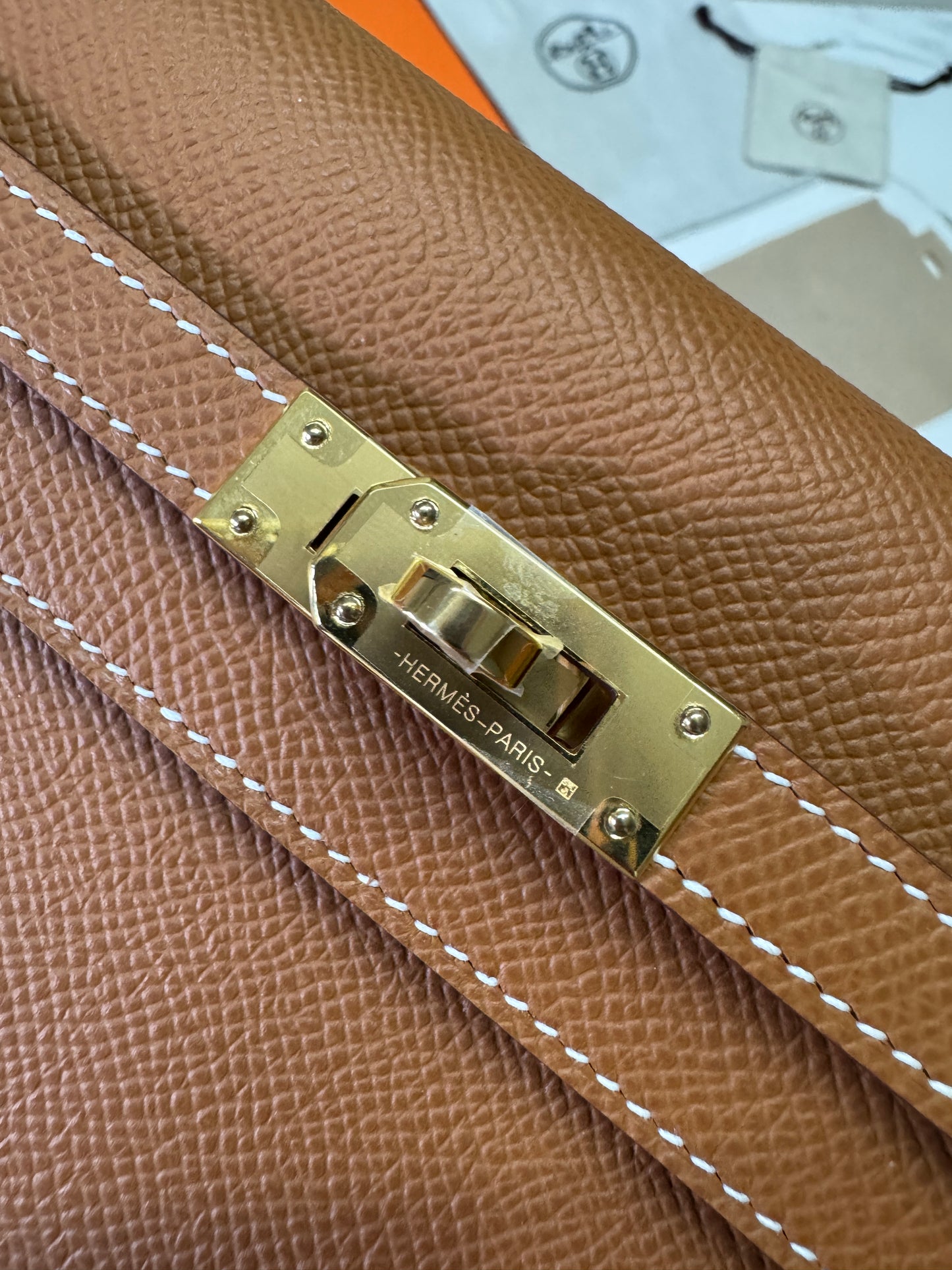 HERMES Kelly to-go 金棕色金扣 Epsom Gold GHW