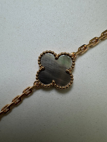 VCA Vintage Alhambra Bracelet 五花灰貝母拼鑽 玫瑰金手鏈