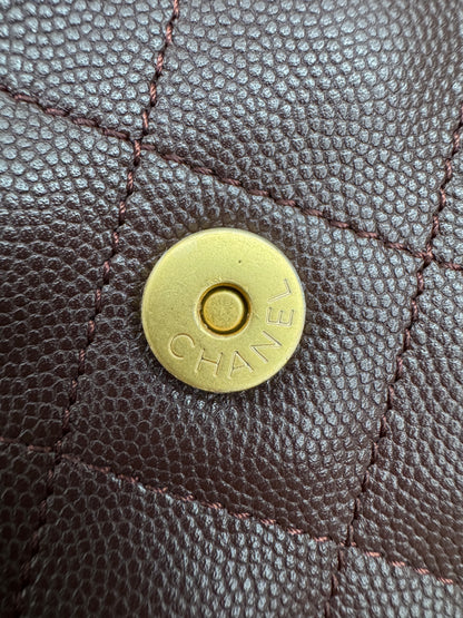 CHANEL 25Bag 荔枝牛皮 Small Chocolate