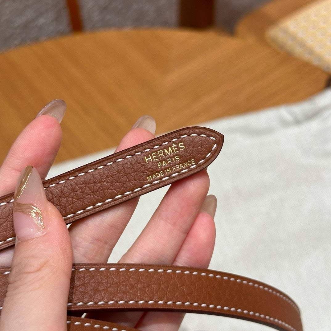 HERMES Halzan 25 金棕色 金扣 Gold TC