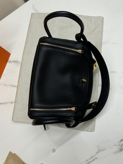HERMES Lindy26 黑色金扣 TC