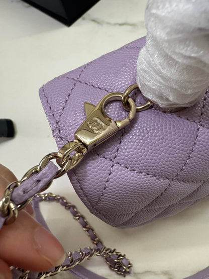 CHANEL Coco Handle 24P紫色 Small