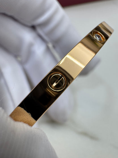 CARTIER Love Bracelet Small Rose Gold with Diamonds