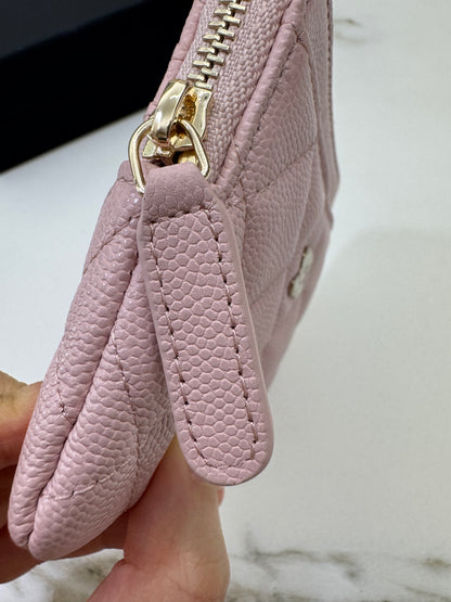 CHANEL 吐司零錢包 22B櫻花粉