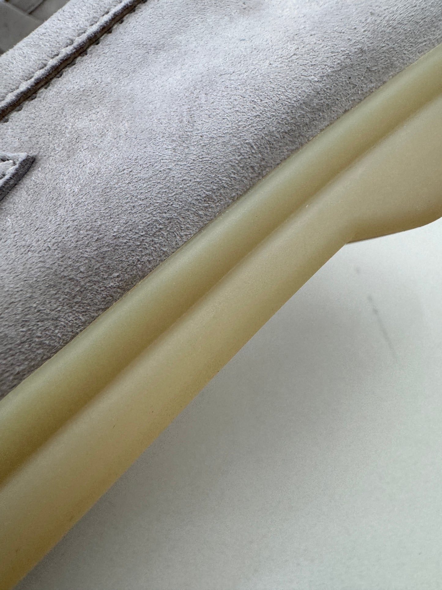LORO PIANA Summer Walk 珍珠灰滾邊款樂福鞋