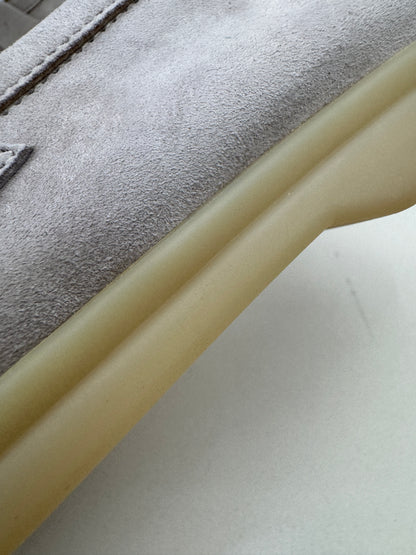LORO PIANA Summer Walk 珍珠灰滾邊款樂福鞋