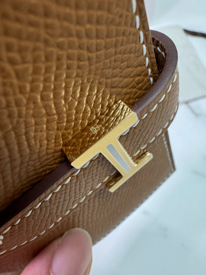 HERMES Bearn Mini Wallet 有散子位 Gold Epsom