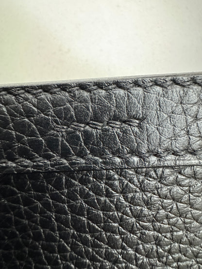 HERMES Halzan 25 黑金 Noir TC GHW