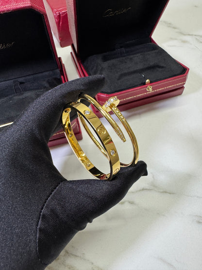 CARTIER Juste un Clou 釘子手鐲 金色粗版