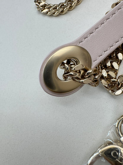DIOR Mini Lady Dior 羊皮三格 淡粉色