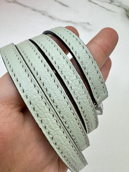 HERMES Mini Bolide 氣泡綠 山羊皮 銀扣 Mysore Vert Fizz PHW