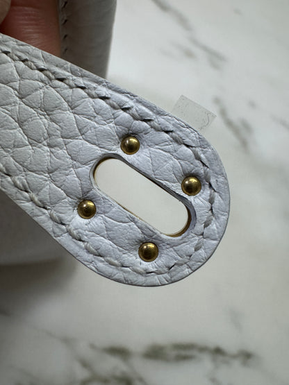 HERMES Mini Lindy II 純白色TC 金扣 GHW