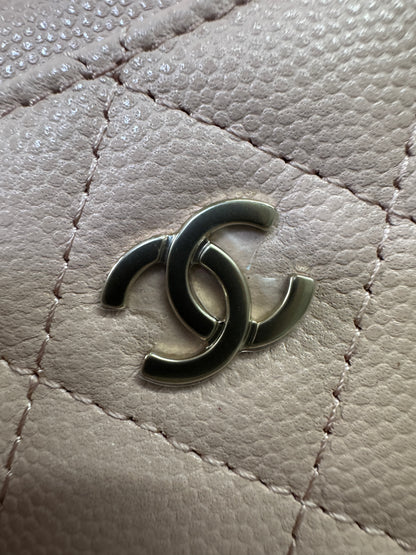 CHANEL 21C 裸粉色卡包