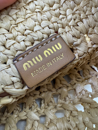 MIU MIU 拉菲草草編包