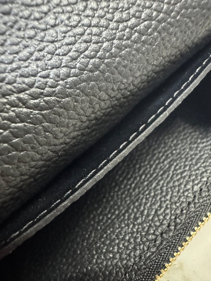 LV Rosalie 黑色全皮壓花零錢包