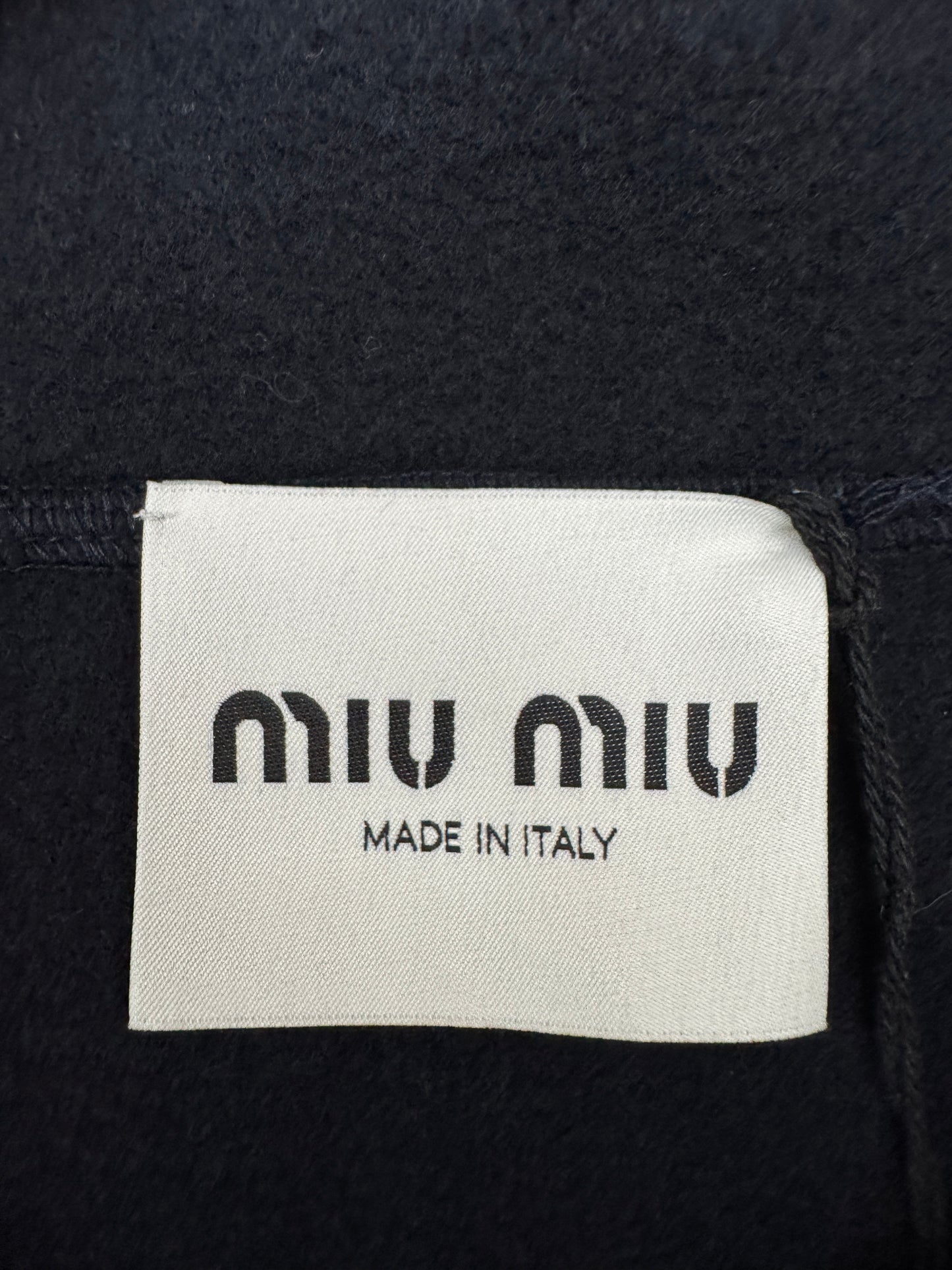 MIU MIU 搖粒絨長袖外套 藏藍色